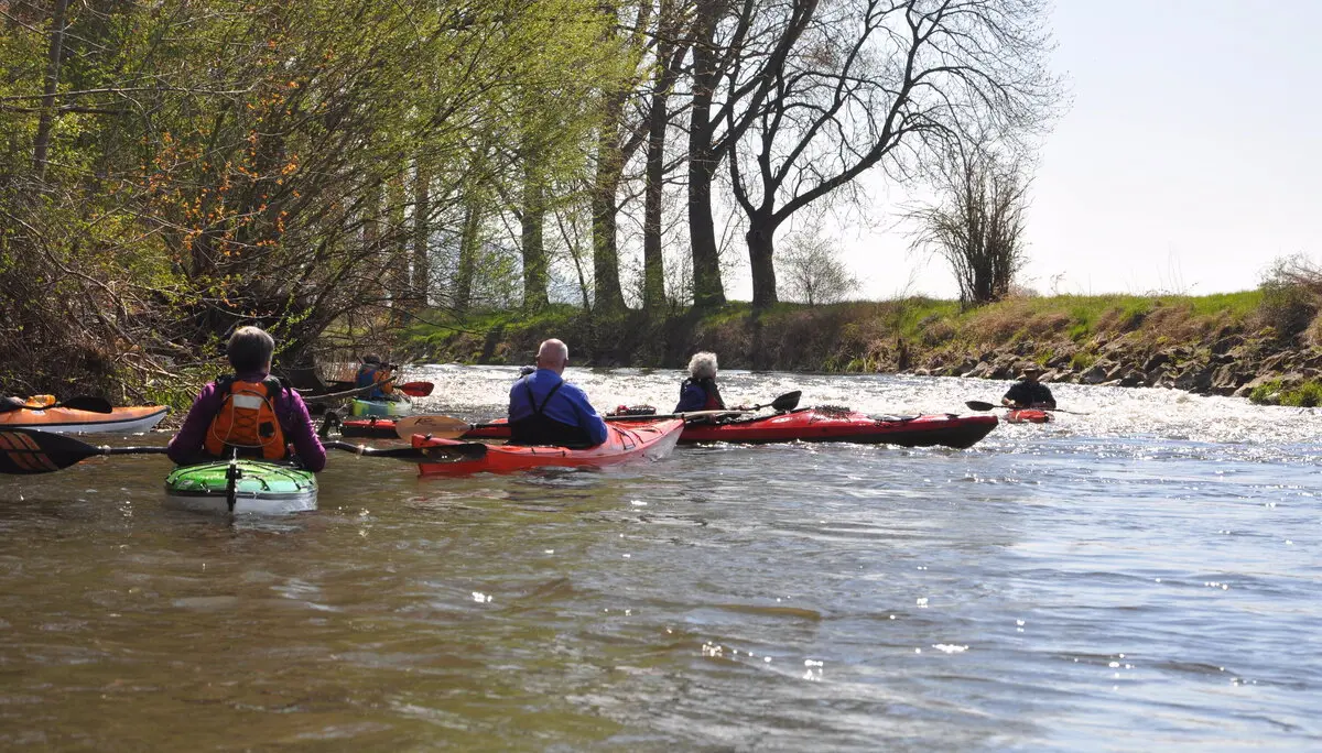 Am Schwall kurz nach dem Start  | © Kanugruppe