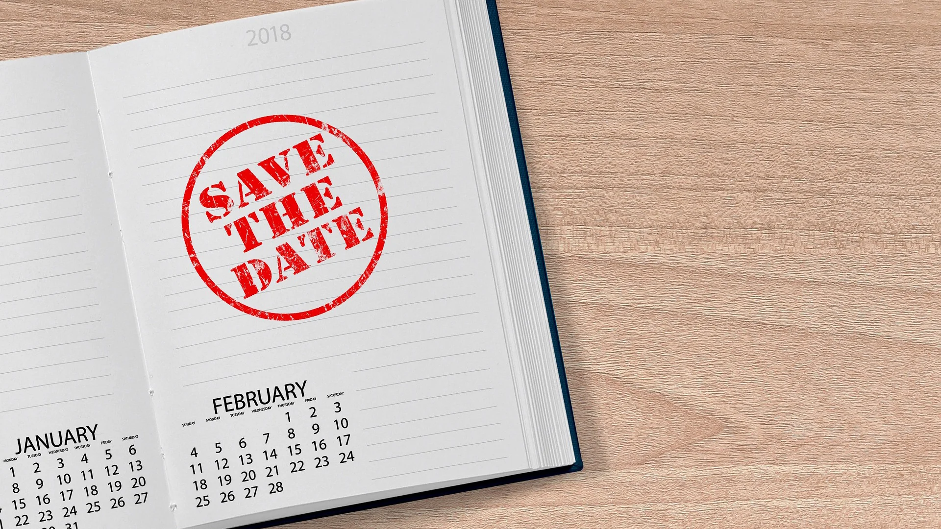 Ein Kalenderblatt, auf dem "Save the date" steht | © pixabay / Dorothe